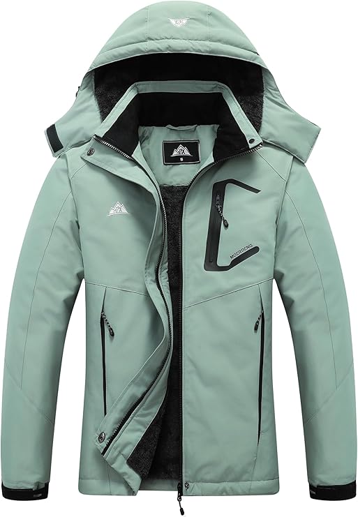 MOERDENG Women's Ski Jacket Waterproof Winter Coat